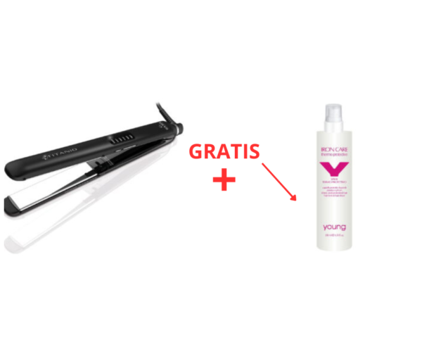 Prostownica GA.MA TITANIO LED 4D OZON IONIC + Spray Termo ochronny, 200ml Young Iron Care (GRATIS)